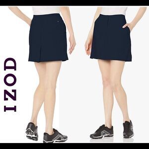Izod Womens Golf Swing Flex Skort with Pockets navy blue Sz 6
